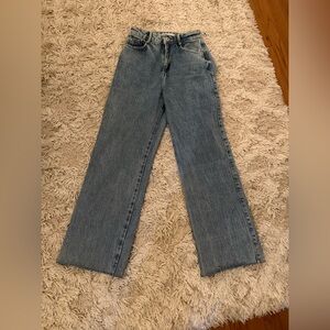 ZARA HIGH RISE WIDE LEG JEANS SIZE 0